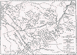 Map of first patents of land in Madison Co. as of 1740