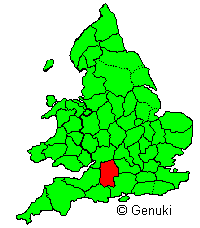 Map showing counties