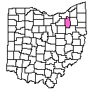map of state of Ohio